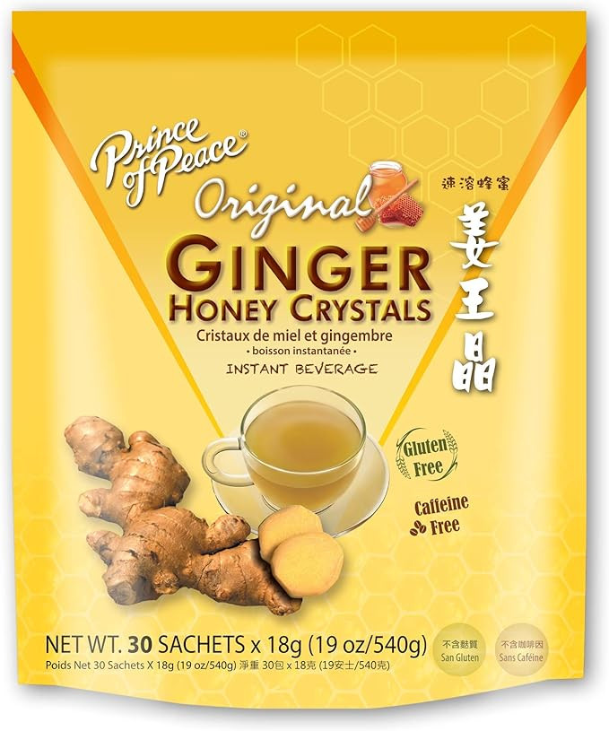 Prince of Peace Instant Ginger Honey Crystals, 30 Sachets – Instant Hot or Cold Beverage for Na... | Amazon (US)