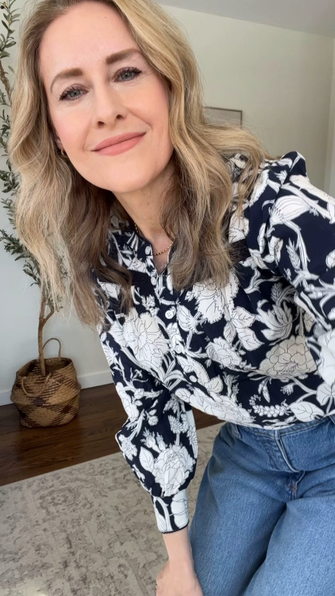 Walmart long sleeve blouse in soft rayon with pretty details, looks like Loft, fits tts, I’m a small. It’s comfortable and suitable for work too. 

#LTKOver40