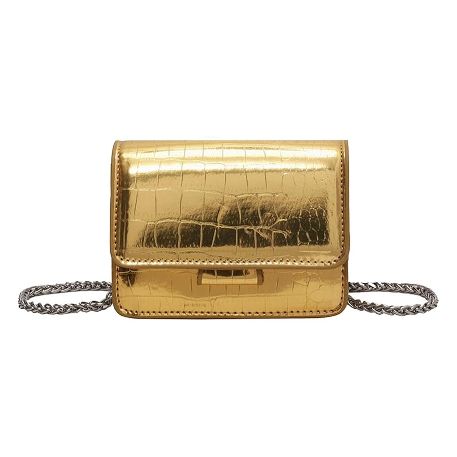 PU Leathe Mini Crossbody Bags for Women's, Y2k Mini Square Purse with Chain Strap Fashion Women S... | Amazon (US)