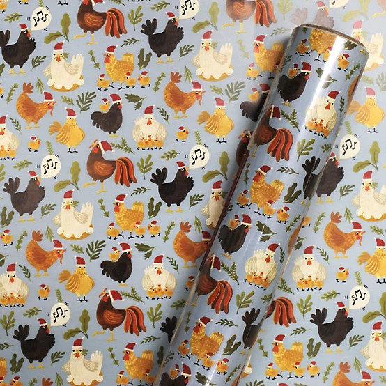 New!Red Shed  Blue Chickens Gift Wrapping Paper, 40 in. x 75 in. | Tractor Supply