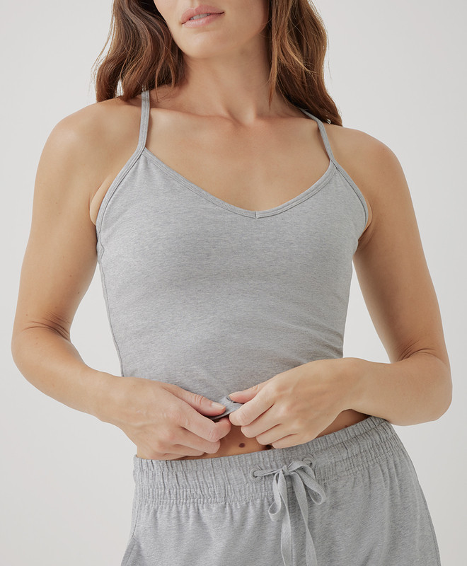 Women’s Everyday Shelf Bra Cropped Camisole made with Organic Cotton | Pact | Pact Apparel