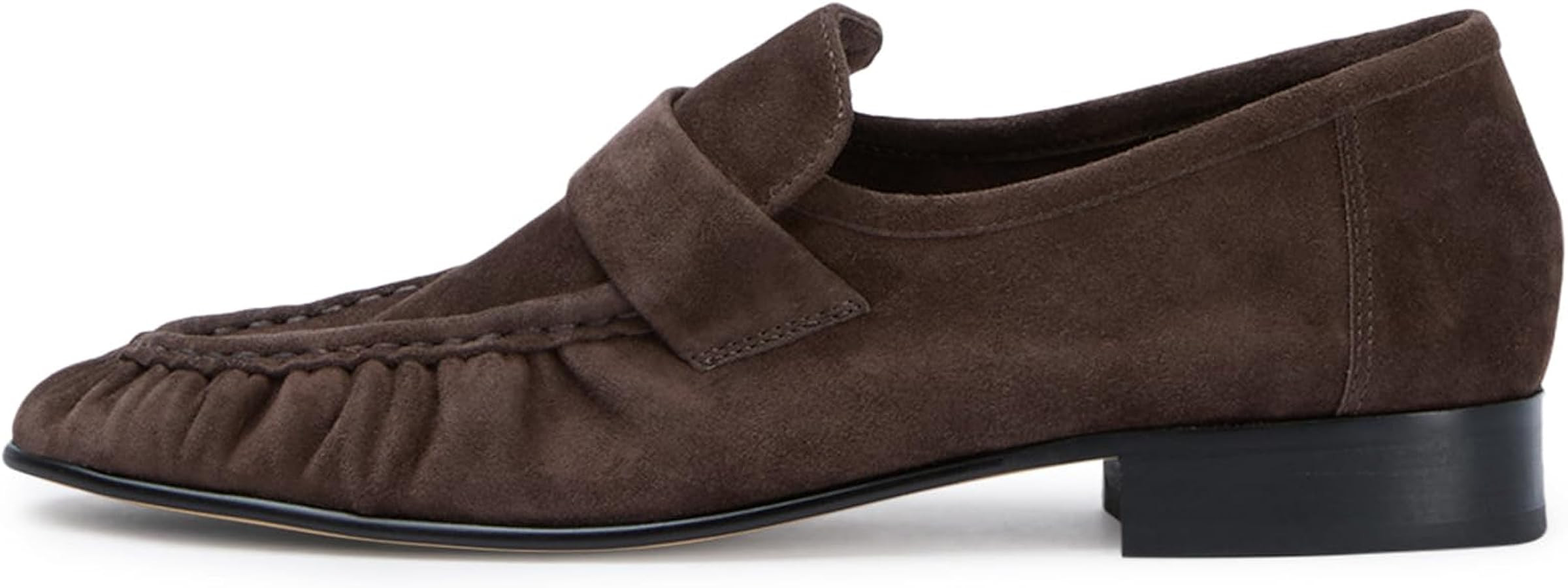 SUIARA Loafers for Women Flat Shoes Chunky Heel Penny Loafers Round Toe Slip on Comfortable Dress... | Amazon (US)