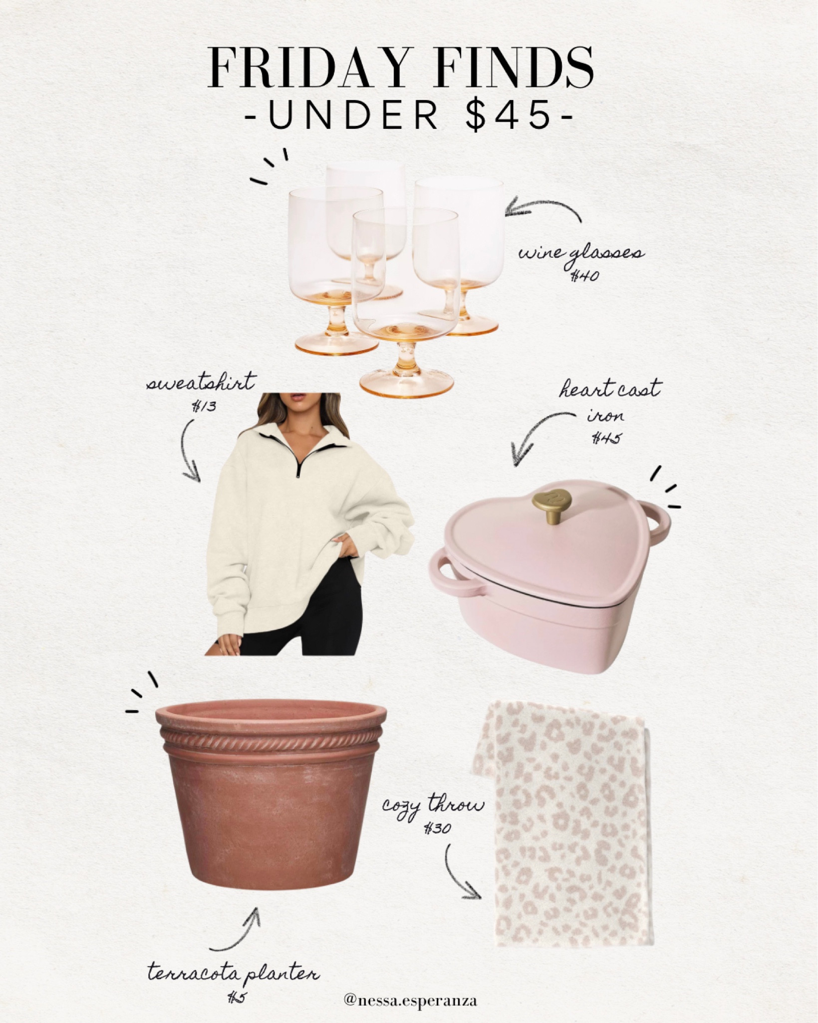 Friday finds 1-27-23

Valentine’s Day gift ideas, Valentine’s Day, wine glasses, throw blanket, cozy, planter, garden, spring, under $50, sale, Friday finds 

#LTKunder50 #LTKsalealert #LTKfamily