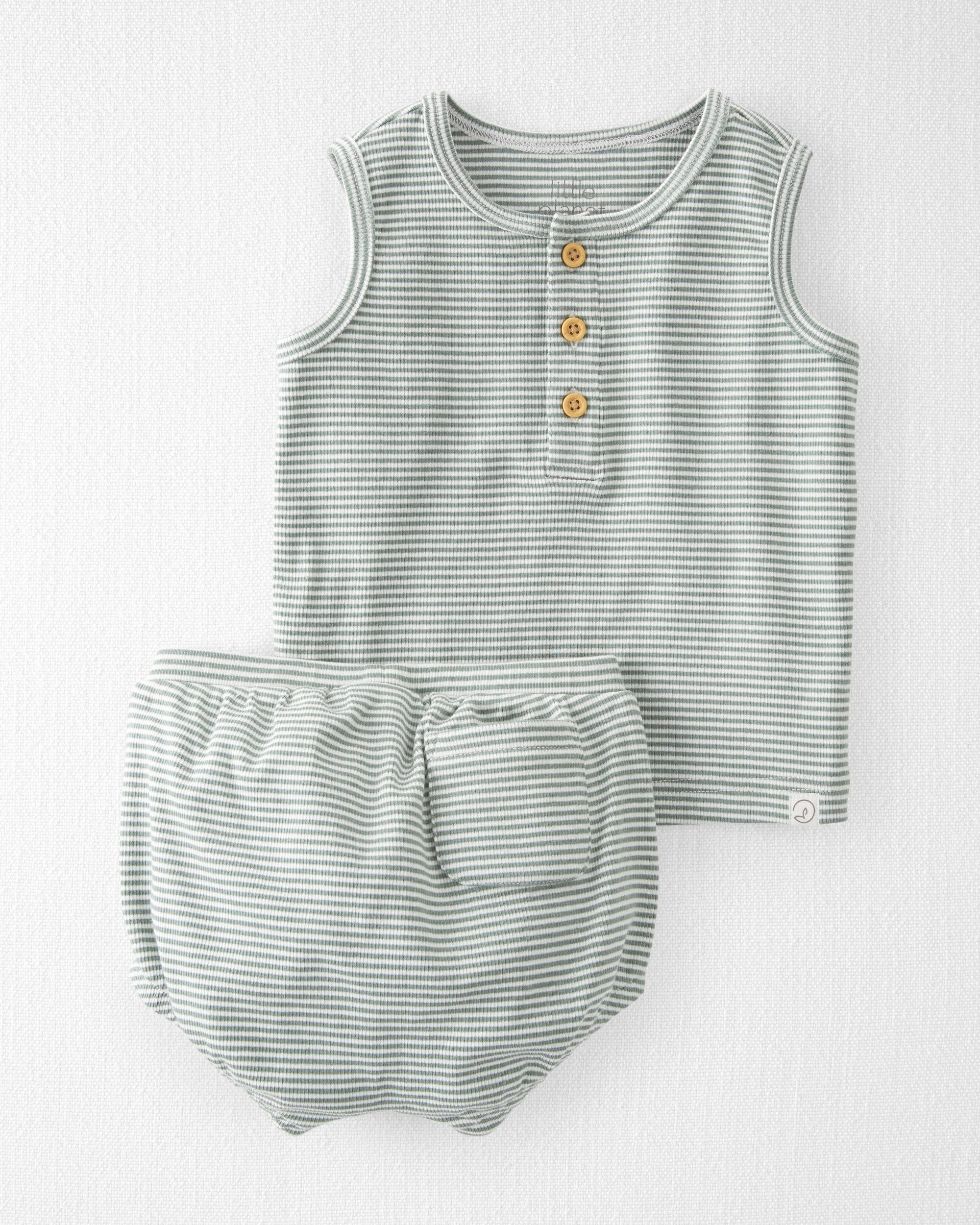 Baby Striped Organic Cotton Rib Play Set | Carter's