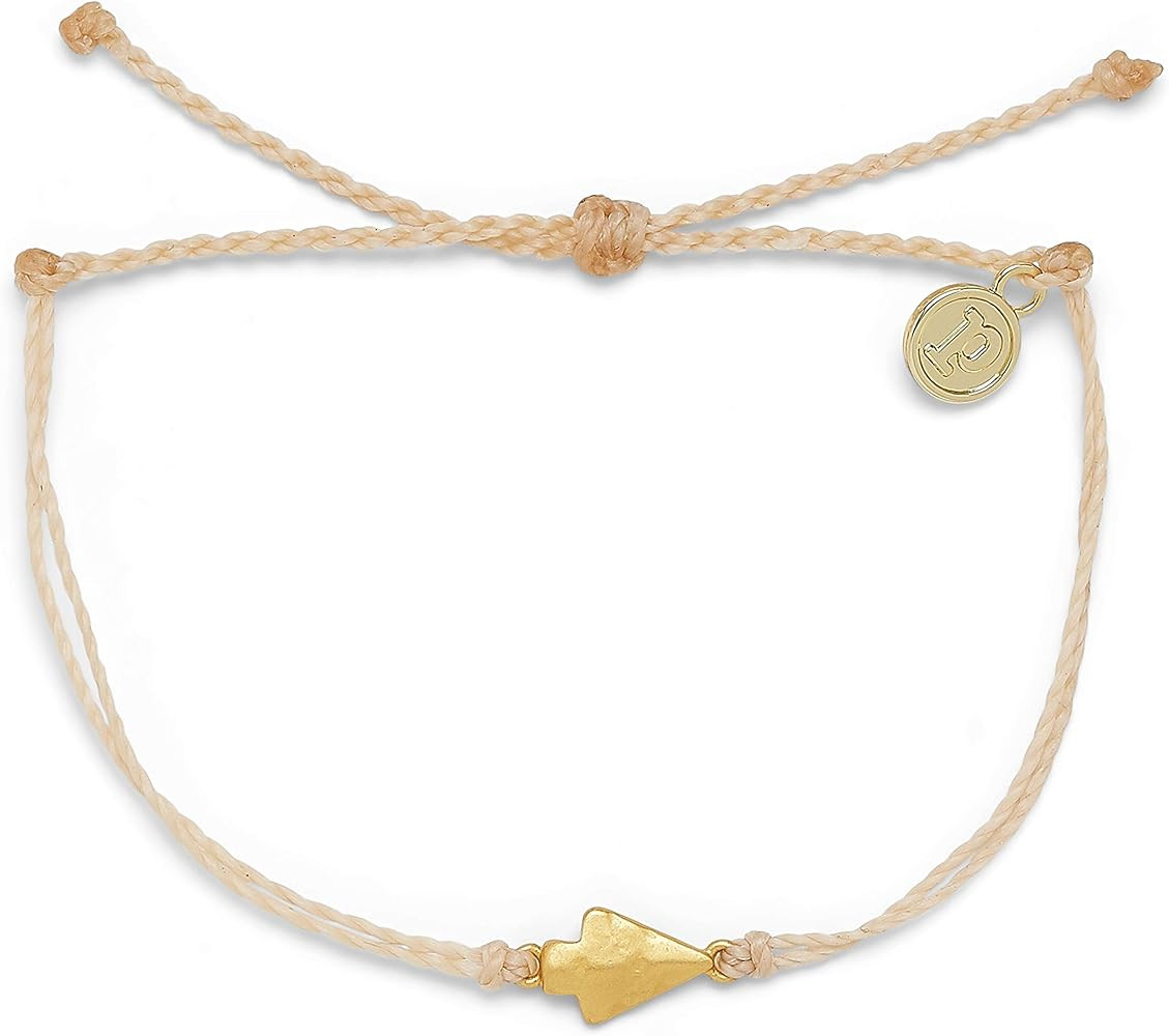 Pura Vida Silver or Gold Antique Arrowhead Bracelet - 100% Waterproof, Adjustable Band - Brand Ch... | Amazon (US)