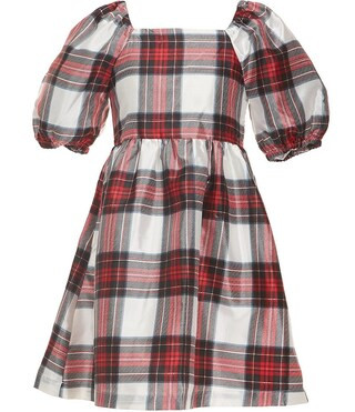 Big Girls Taffeta Plaid Dress | Dillard's