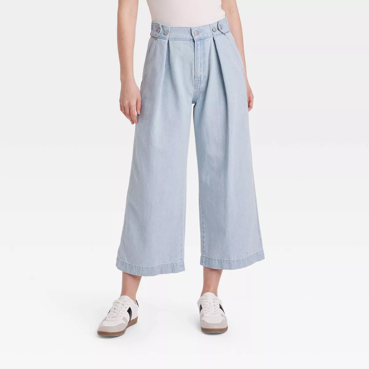 Women's High-Rise Cropped Two Way Denim Trousers - Universal Thread™ | Target