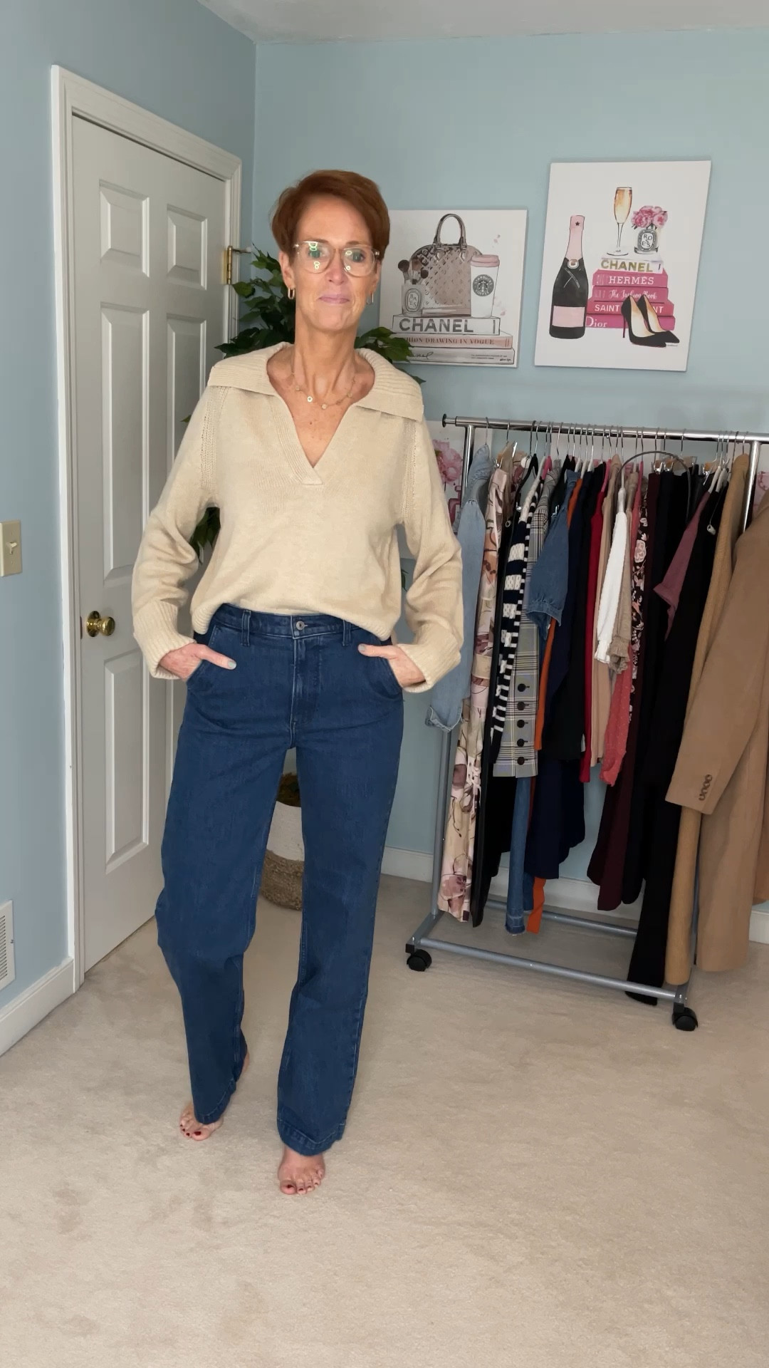 Abercrombie collared sweater and trouser jeans. Both would be great for everyday, the weekend, or a business casual look.

Over 50 fashion, tall fashion, workwear, everyday, timeless, Classic Outfits, tall fashion, tall girl outfits, tall style, tall women clothing, tall style, tall girl fashion, tall jeans, tall women, tall girl jeans, tall pants, long, long inseam, 

Hi I’m Suzanne from A Tall Drink of Style - I am 6’1”. I have a 36” inseam. I wear a medium in most tops, an 8 or a 10 in most bottoms, an 8 in most dresses, and a size 9 shoe. 

#LTKworkwear #LTKover40 #LTKfindsunder100