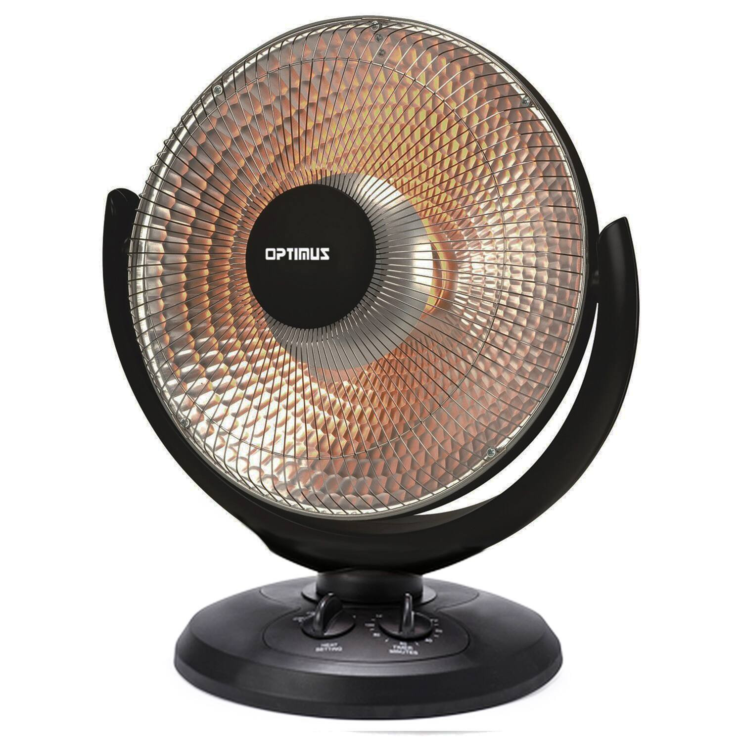 Optimus - 14 Inch Oscillating Dish Heater - Black | Best Buy U.S.