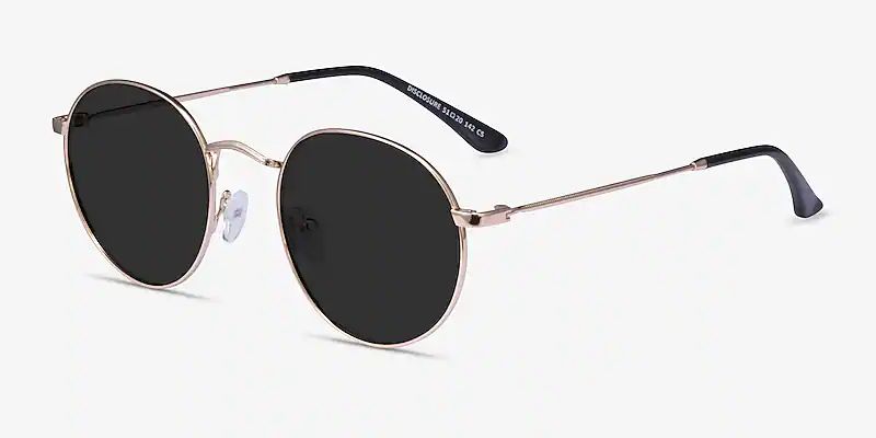 Disclosure - Round Gold Frame Prescription Sunglasses | Eyebuydirect | EyeBuyDirect.com
