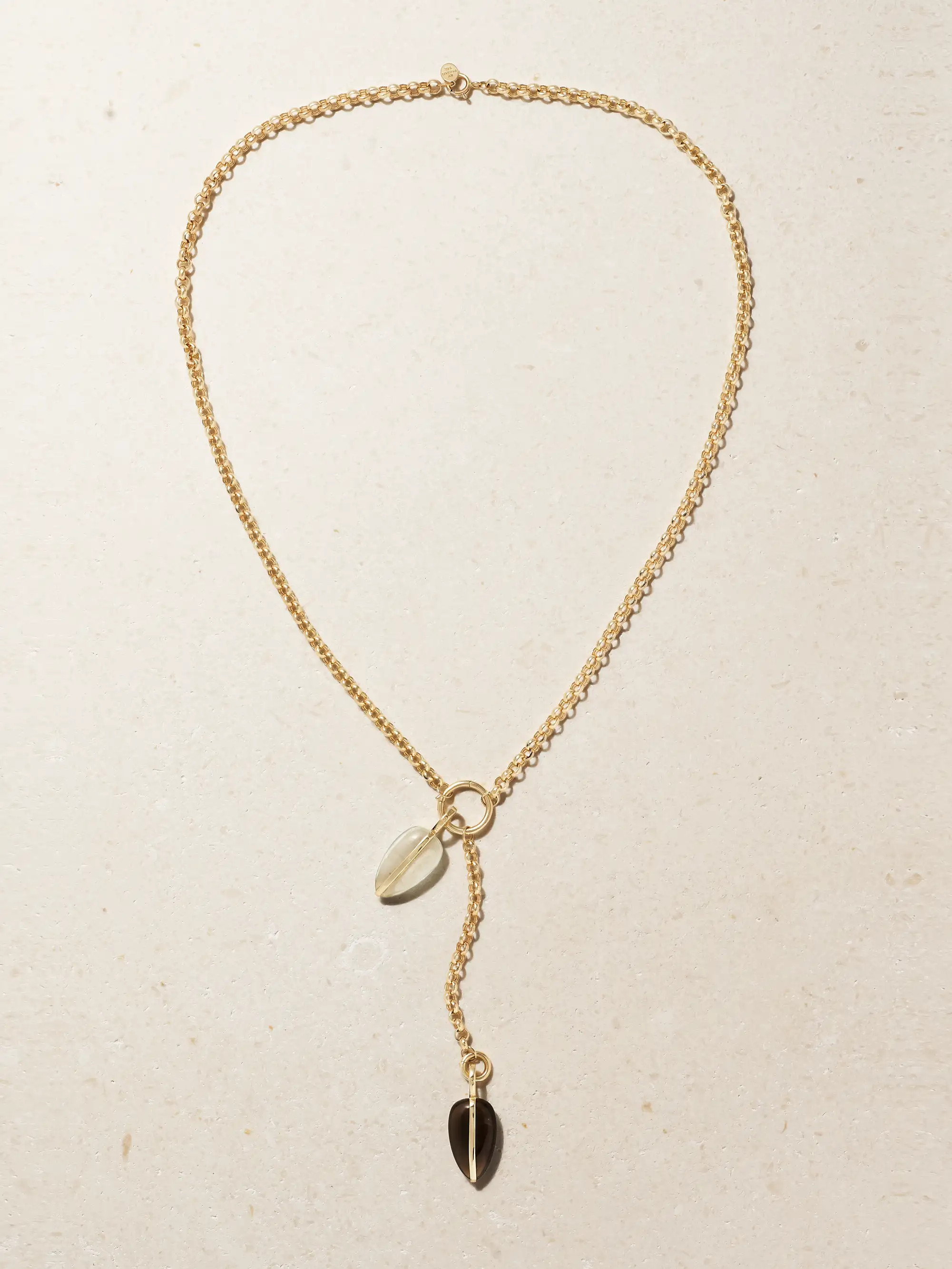 Pebble Collector 14-karat recycled gold, quartz and amethyst necklace | NET-A-PORTER (UK & EU)