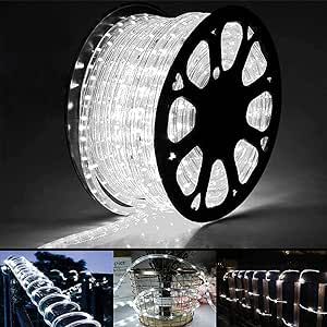100ft LED Rope Lights Outdoor, 720 LED Connectable and Flexible Tube Lights with 8 Modes, Waterpr... | Amazon (US)