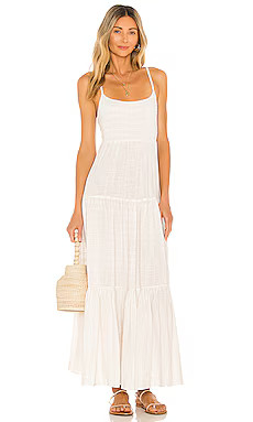 Innocence Solid Smocked Maxi Dress in Opal | Revolve Clothing (Global)