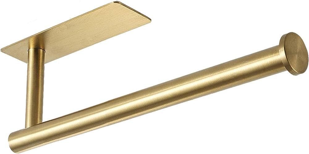 Amazon.com - theaoo Gold Paper Towel Holder - Under Cabinet Paper Towel Holder for Kitchen, Adhes... | Amazon (US)