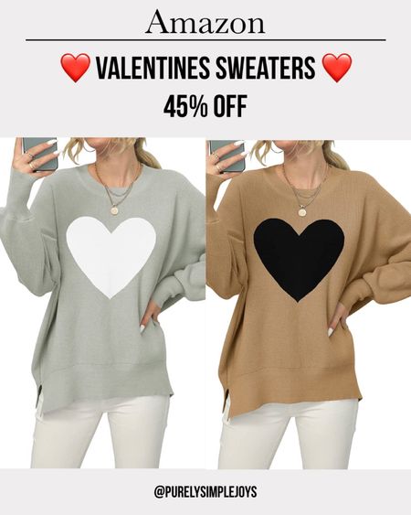 Amazon sweaters on sale 
Valentine’s Day sweaters 
Amazon valentines 
Heart sweaters 




#LTKunder50 #LTKSeasonal #LTKsalealert