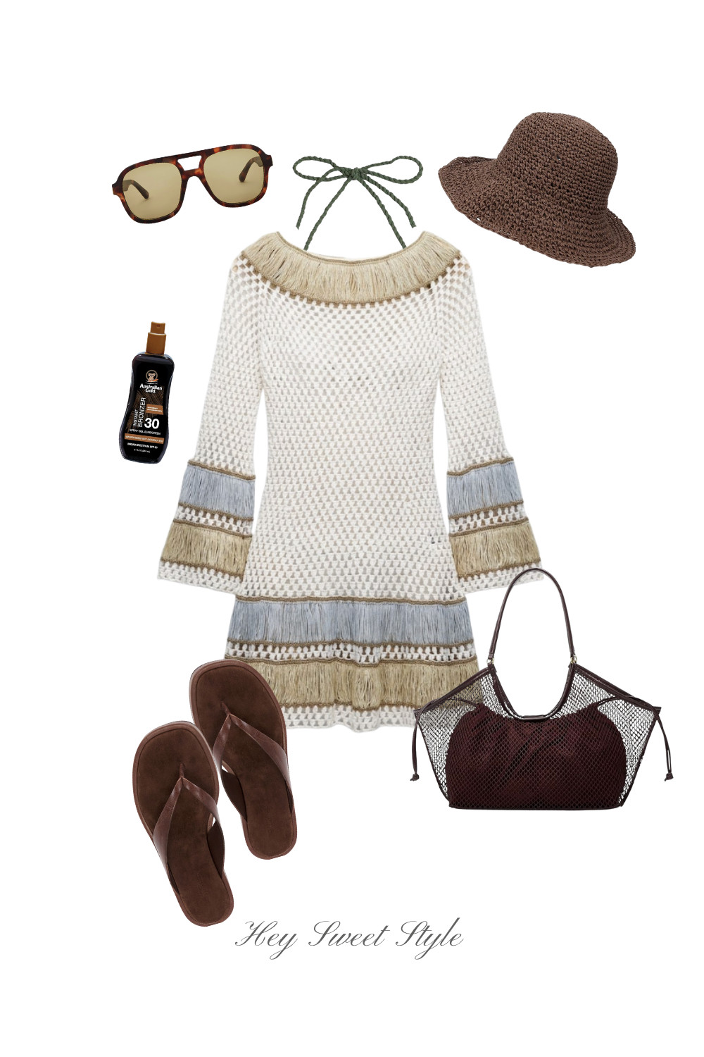 Vacation Outfit: Beach Coverup 🤎 

 