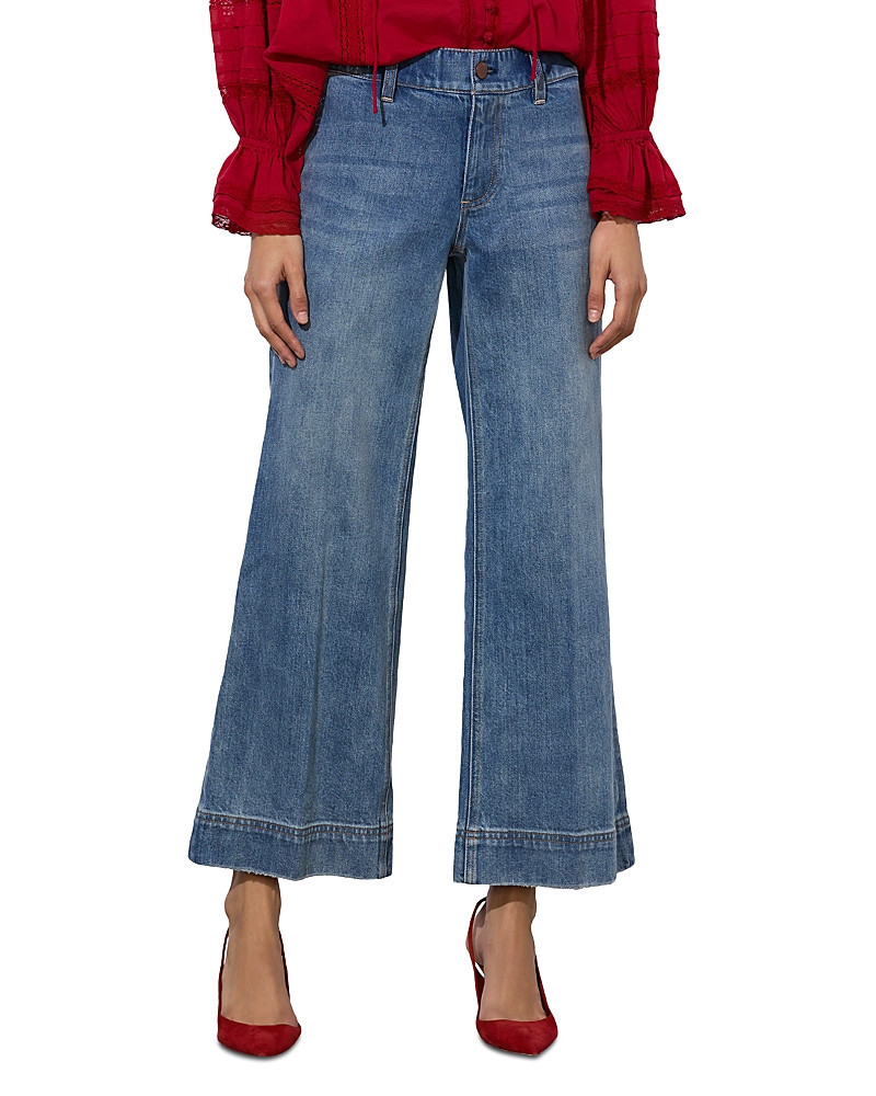 Alice and Olivia Slay Clean Wide Leg Jeans in Avery Blue | Bloomingdale's (US)