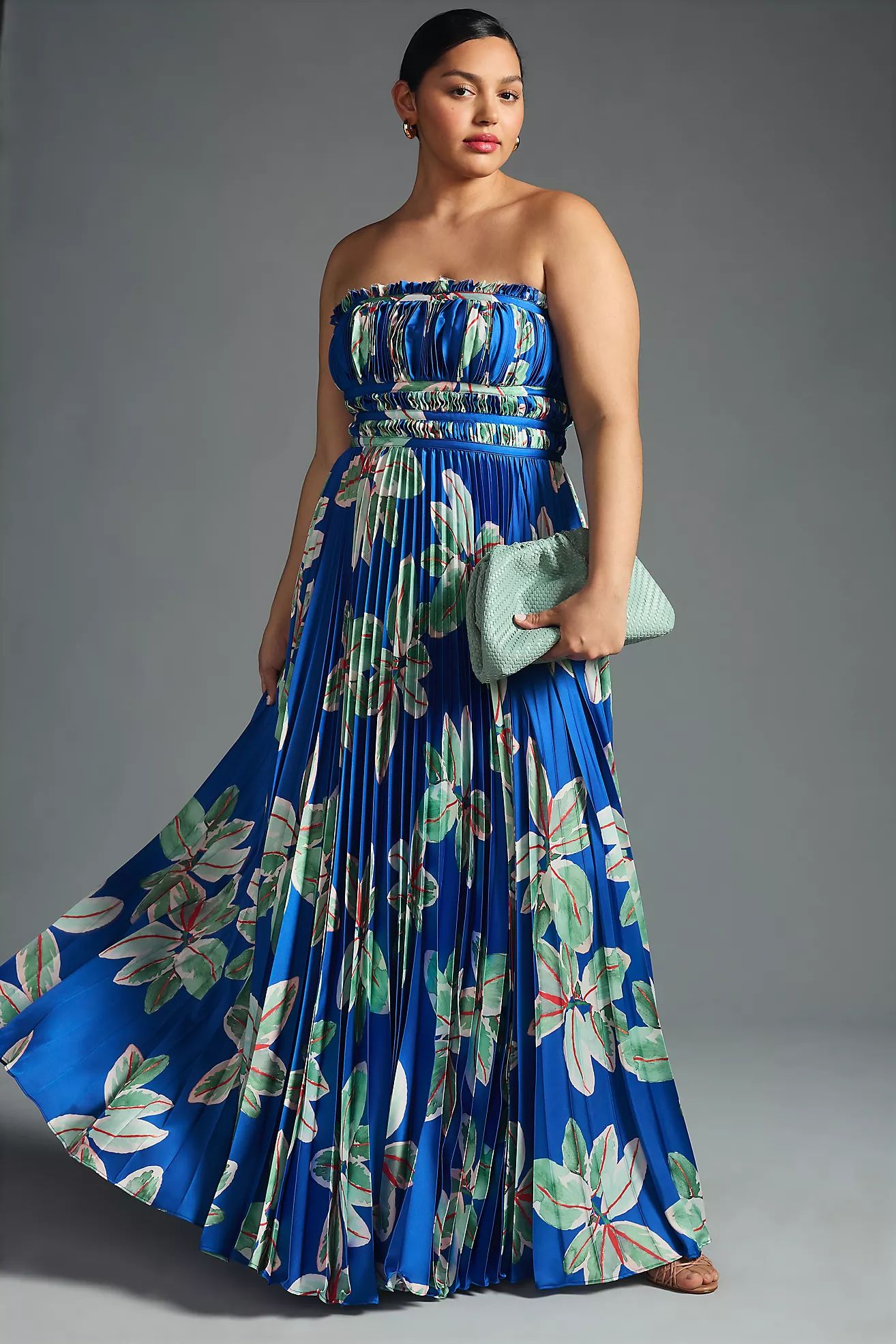 Hutch Strapless Pleated Maxi Dress | Anthropologie (US)