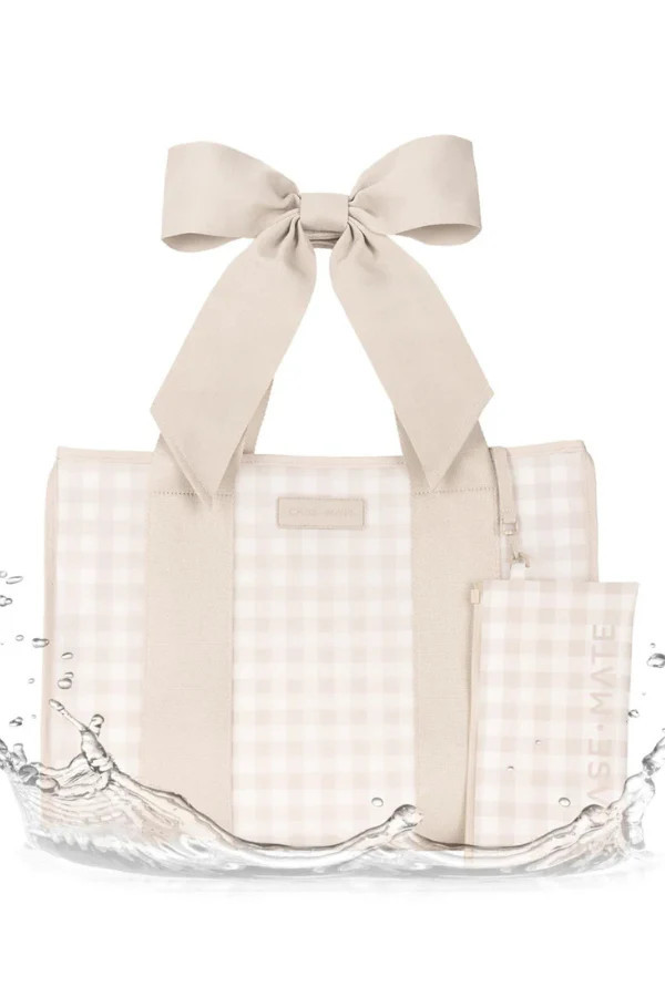 Case-Mate Latte Gingham Bow Jelly Tote Bag | The Willow Tree