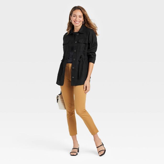 Women's Linen Utility Shirt Jacket - A New Day™ | Target