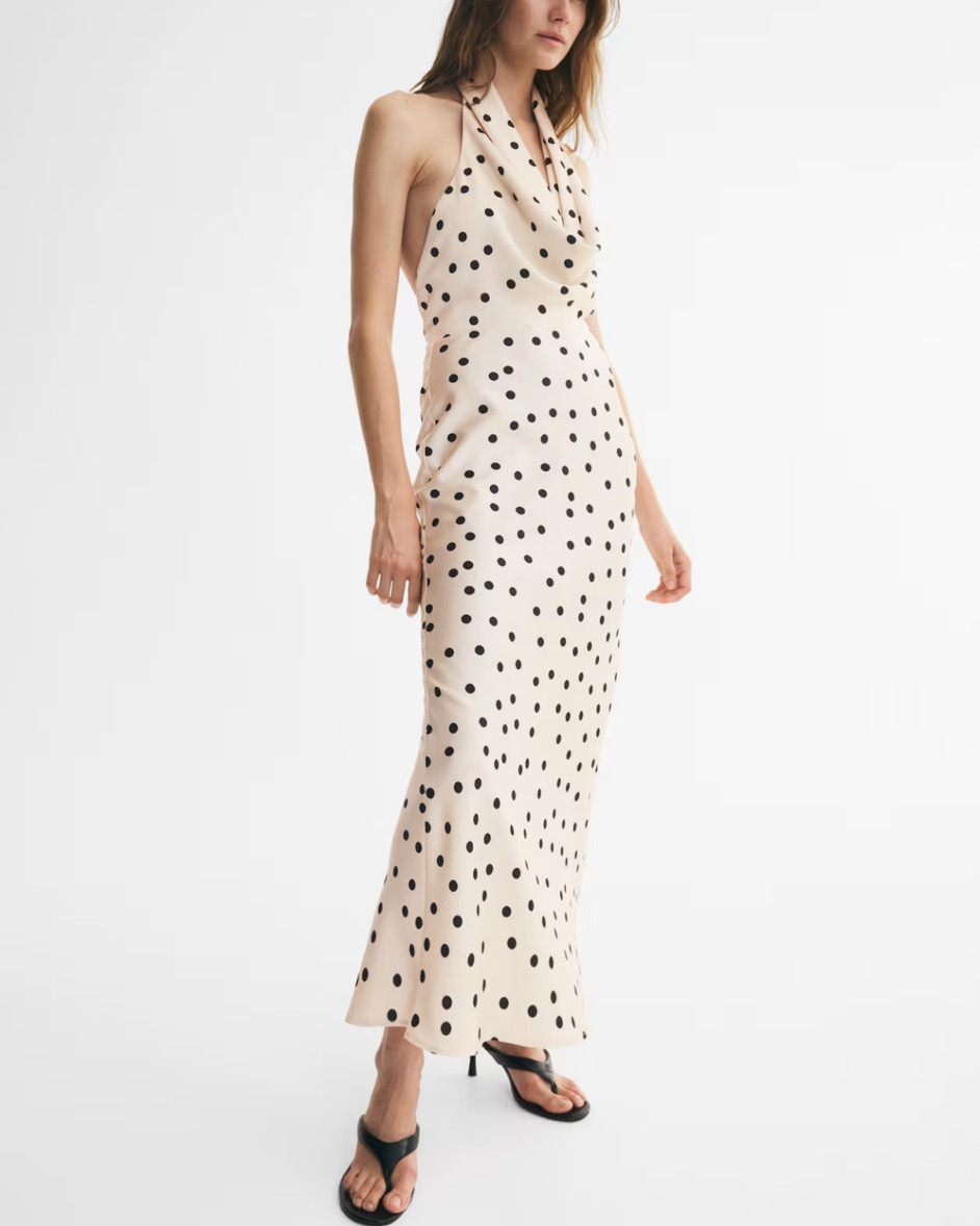Black and white polka dot cowl neck maxi dress

#LTKSeasonal