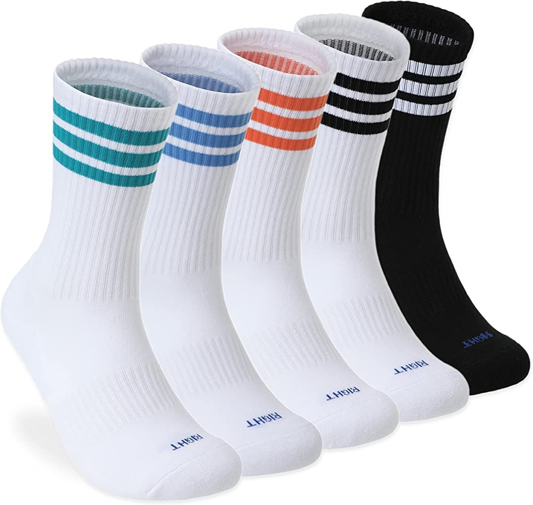 PERFECT CORNER Cotton Cushion Arch Support Athletic Training Gym Crew Socks for Men Women | Amazon (US)