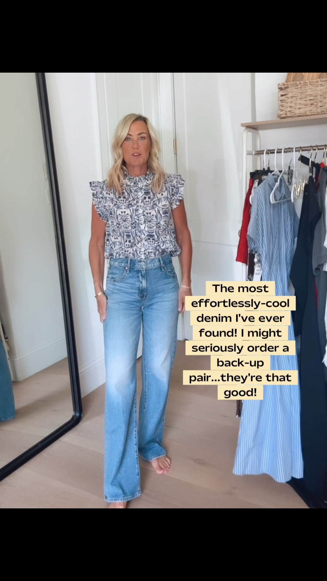 These jeans are everything! 
Top: xs
Jeans: 25 (size down)

#LTKootd #LTKOver40 #LTKSeasonal
