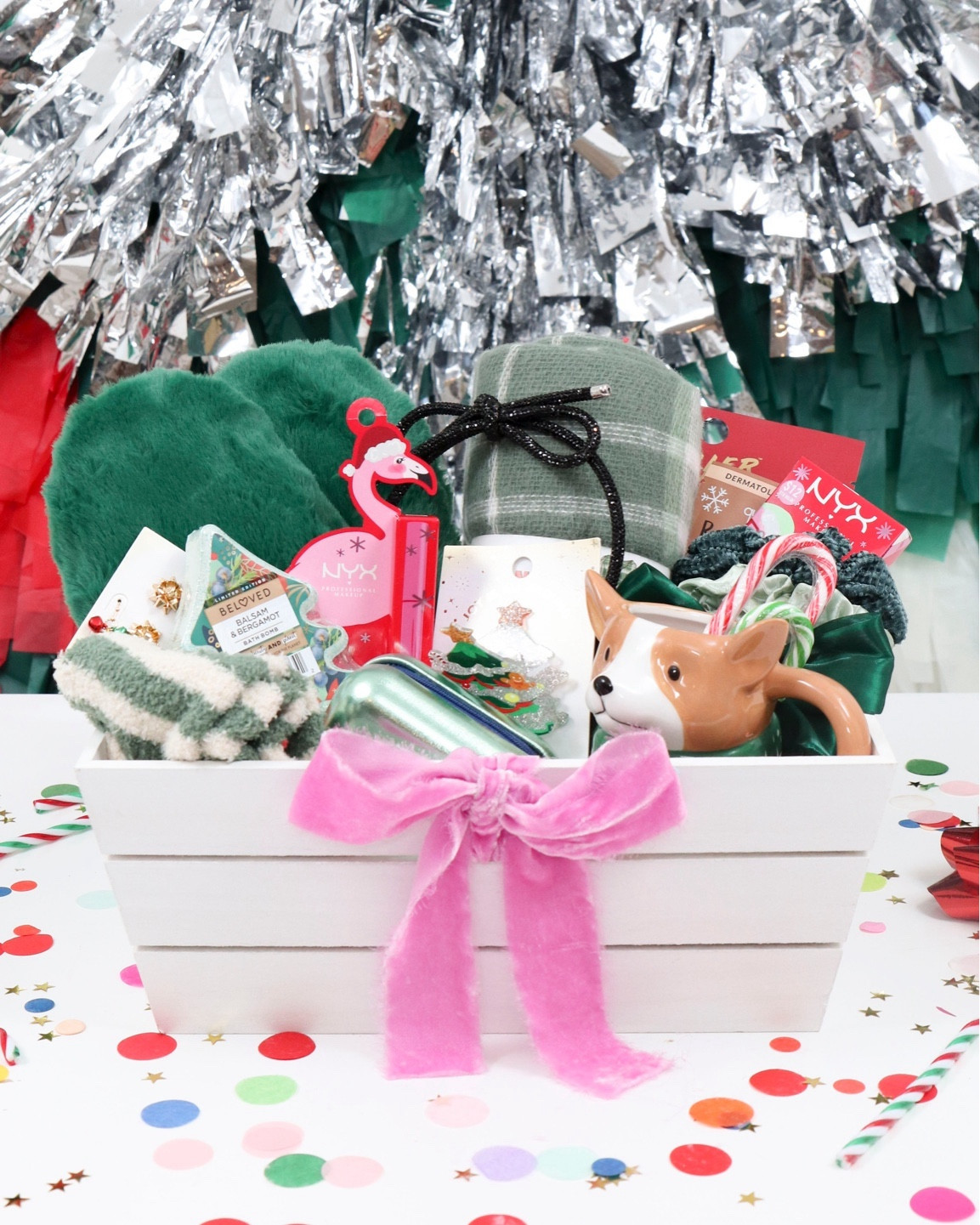 Holiday JINGLE BASKET! Gift basket idea for teens & tweens.
 If you want to try out a Jingle Basket, this cute luxe holiday green themed basket is sure to be a hit, filled with ways to make the Holiday season cozy & memorable!  as well s all she needs for attending holiday parties!

 

#jinglebaskets #jinglebasketideas #tweengiftbasket #tweengiftideas #giftideas

#LTKSeasonal #LTKHoliday #LTKGiftGuide