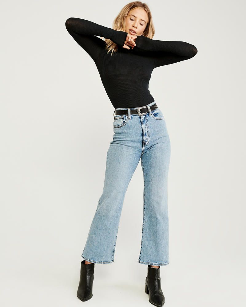 Long-Sleeve Ribbed Turtleneck | Abercrombie & Fitch US & UK