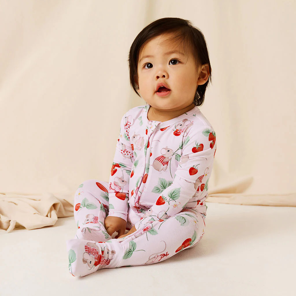 Strawberry Red Long Sleeve Country Mouse Convertible One Piece | Posh Peanut® | Posh Peanut