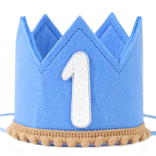 Baby 1st Birthday Crown - Pink Costume Headwear for Babies' First Birthday Party Decorations | Amazon (US)
