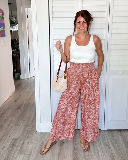 The summer pants are the cutest! From Amazon and come in a few print options wearing my true size small! 

Swipe 👉🏼 for a closer look!

#LTKFindsUnder50 #LTKStyleTip #LTKSeasonal