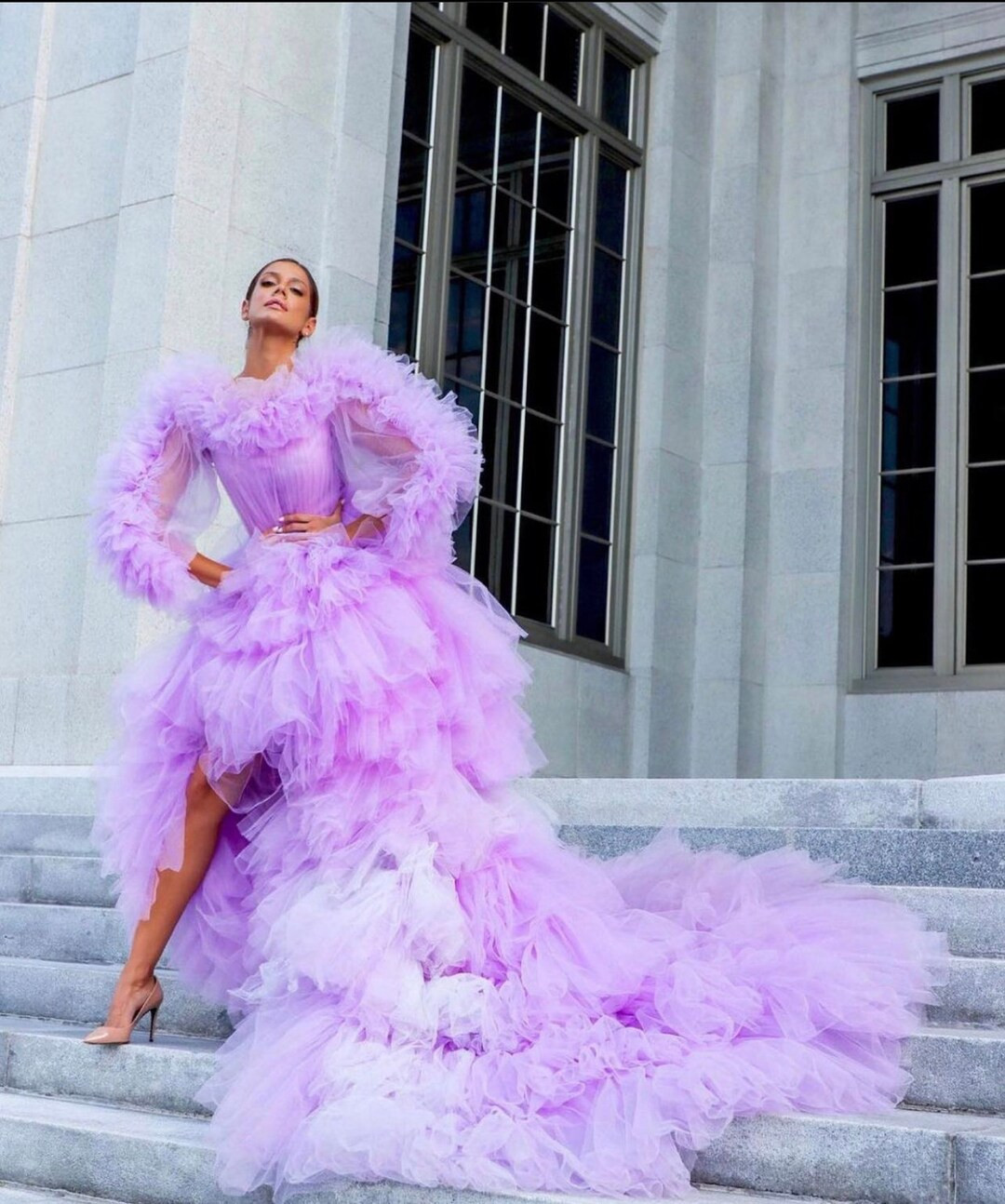 Fluffy tulle wedding dress | Etsy (US)