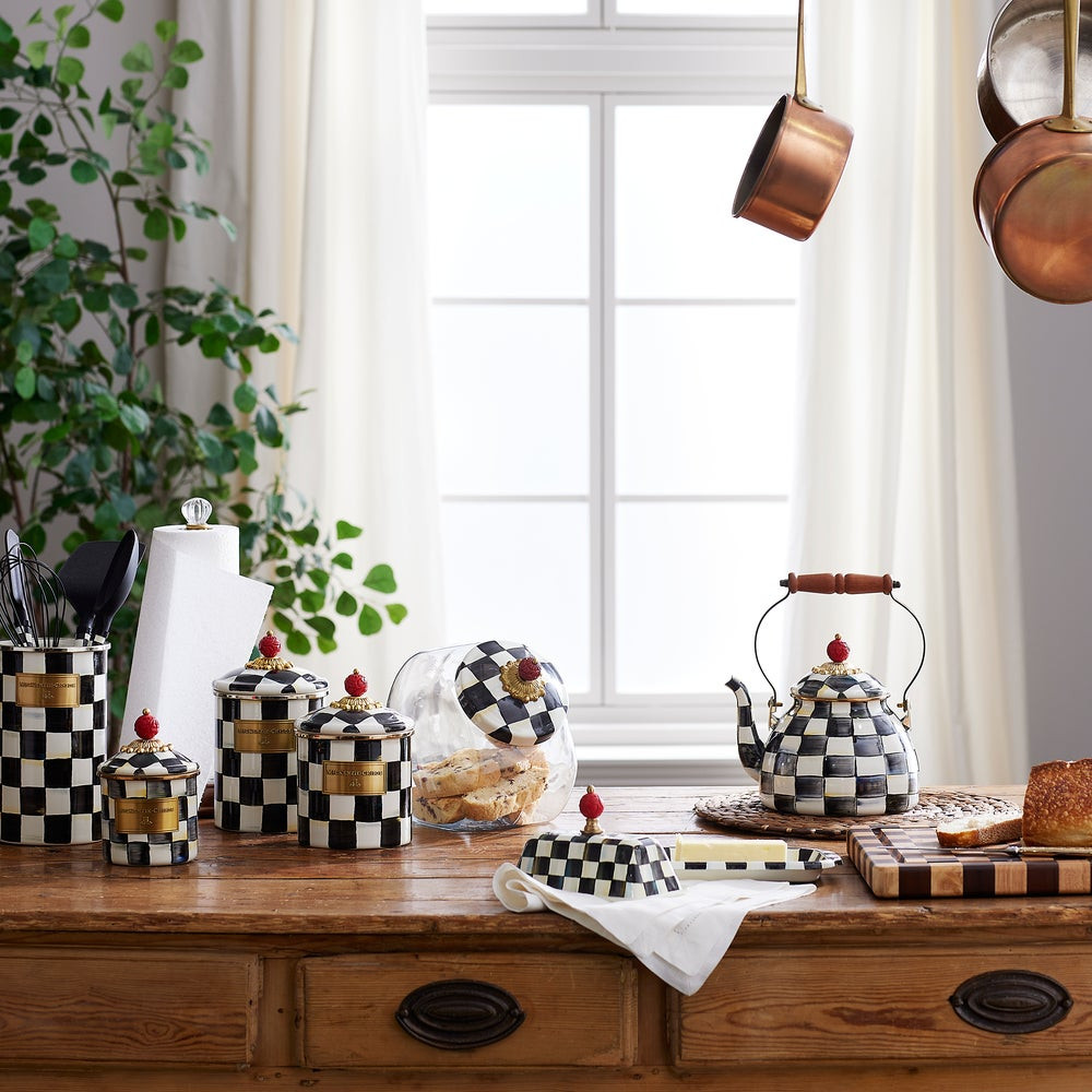 Courtly Check 2 Quart Tea Kettle | MacKenzie-Childs