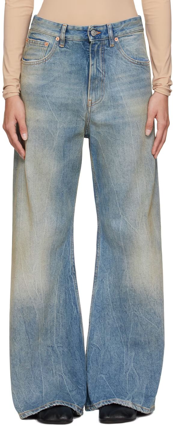 MM6 Maison Margiela - Blue Oversized Jeans | SSENSE