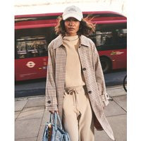 River Island Womens Beige Check Trench Coat | River Island UK & IE