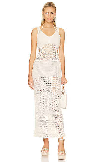 Crochet Multi Stitch Cut Out Maxi Dress | Boho Dress Boho Maxi Dress Outfits Boho Style Fashion | Revolve Clothing (Global)
