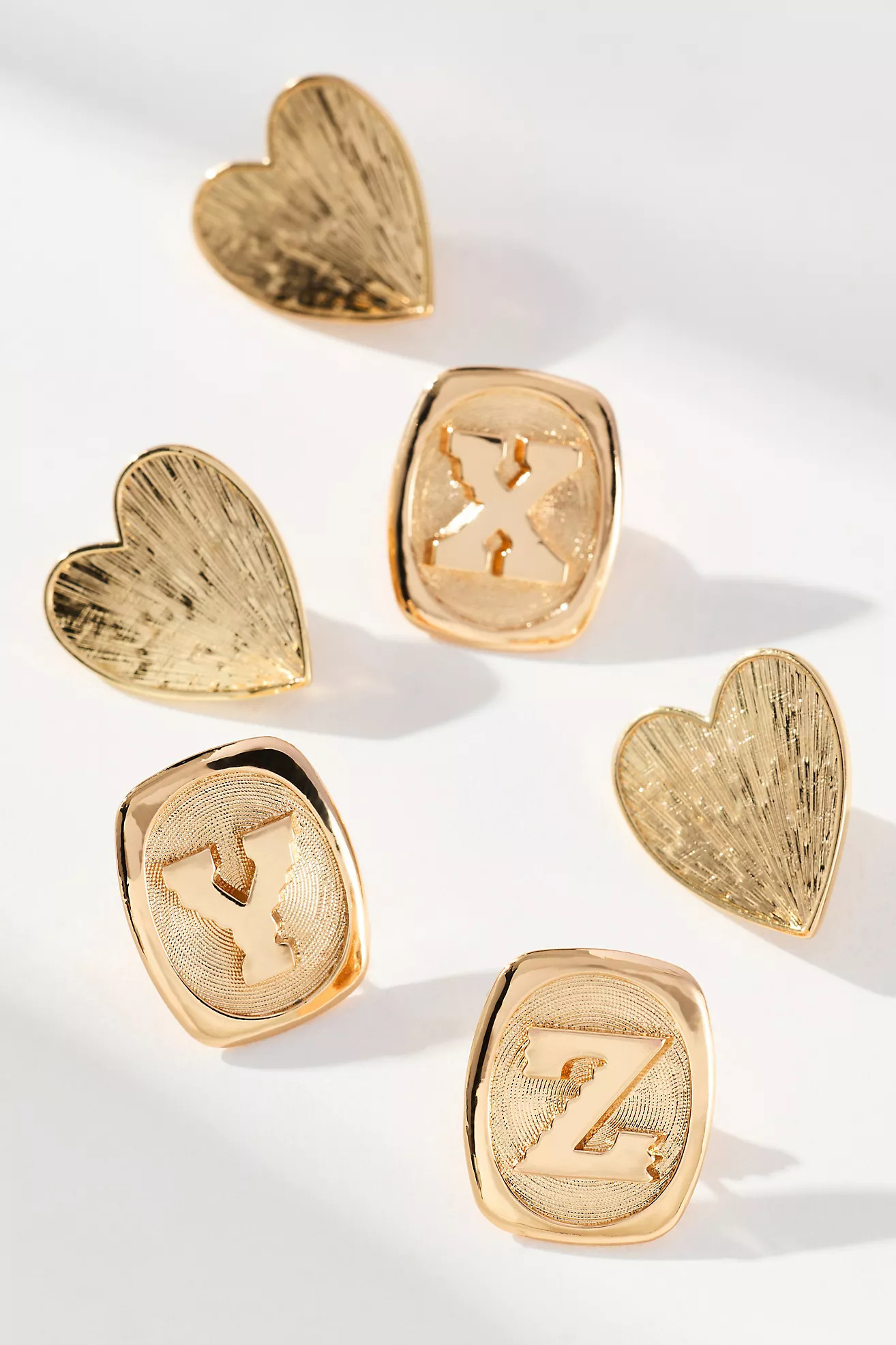 Monogram and Heart Brooch, Set of 2 | Anthropologie (US)
