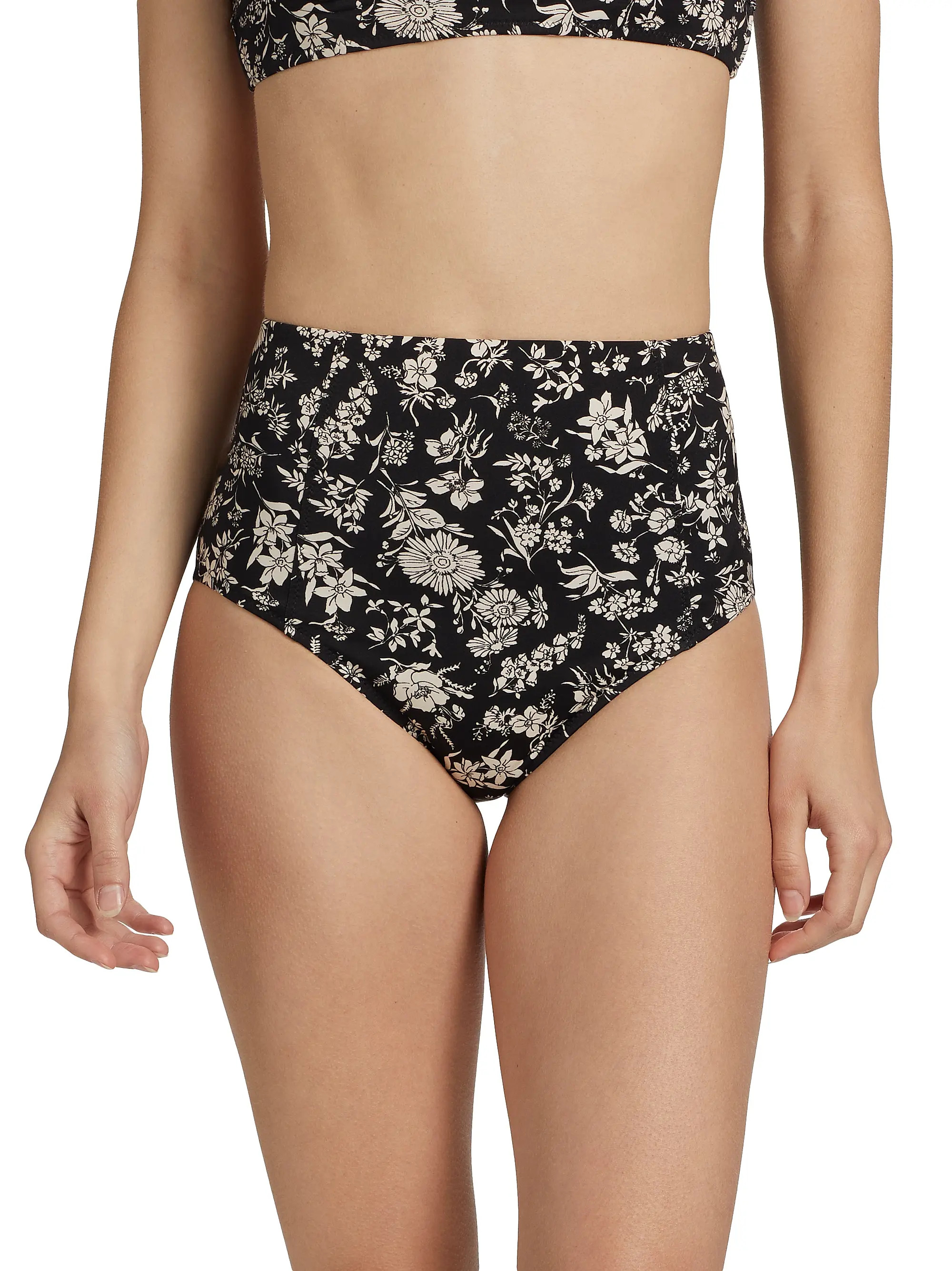 Zahara Floral High-Waist Bikini Bottom | Saks Fifth Avenue