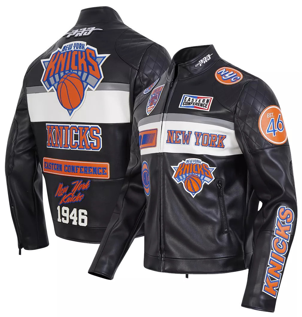 Pro Standard Men's New York Knicks Black Graphic Moto Jacket, Medium | DICK'S Sporting Goods