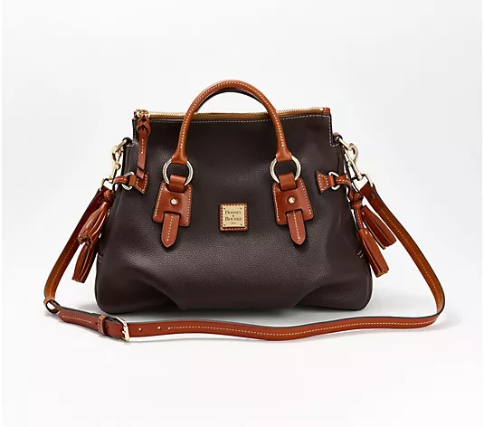 Dooney & Bourke Pebble Leather Stanwich Satchel | QVC