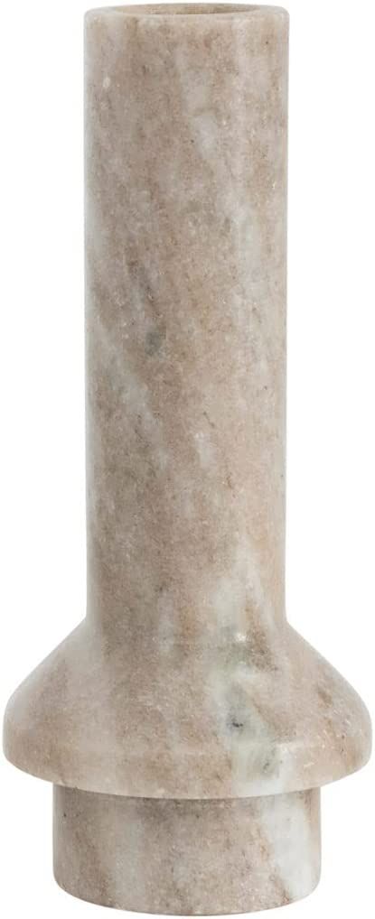Bloomingville Marble Taper Candle Holder, 6", Beige | Amazon (US)