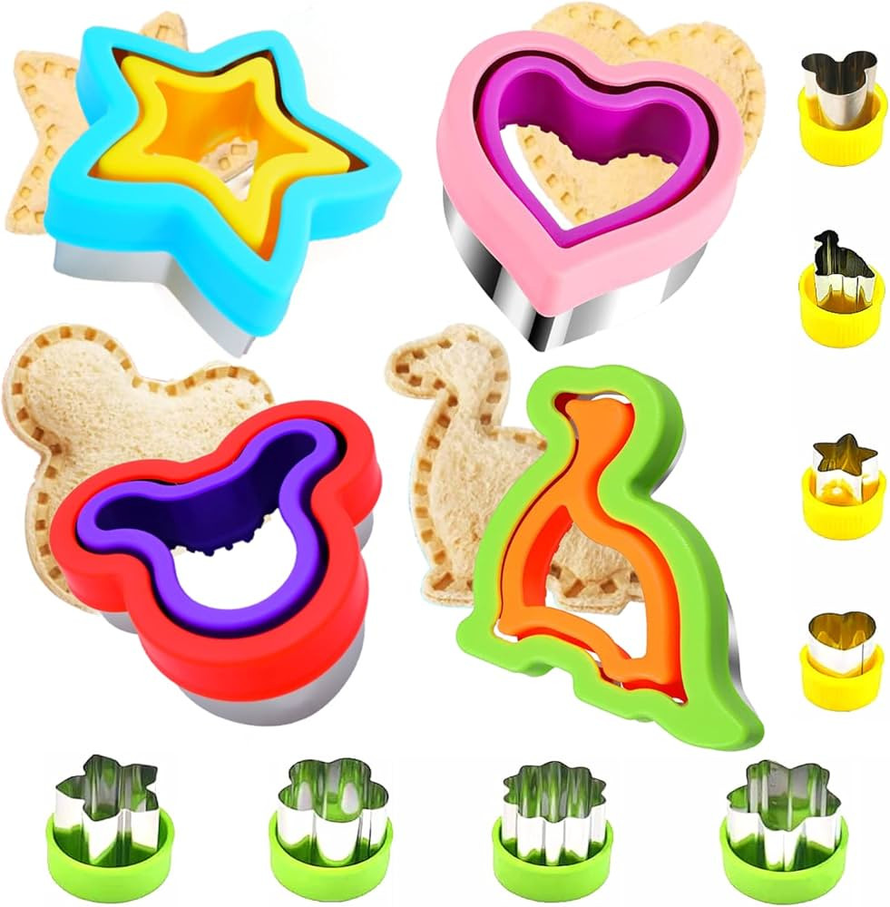 Uncrustables Maker, 12pcs Sandwich Cutter and Sealer sets, Uncrustable Sandwich Cutter, Decruster... | Amazon (US)