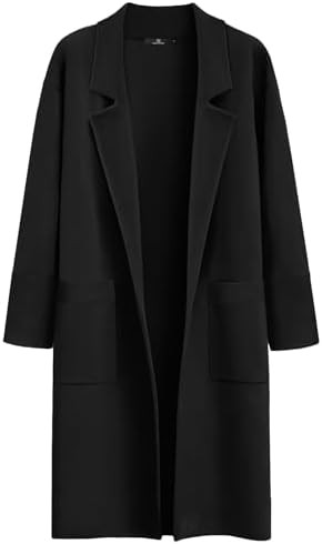 LILLUSORY Women's Long Cardigan Sweaters Fall Oversized Jacket Trench Coats | Amazon (US)
