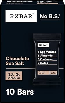 RXBAR Protein Bars, Protein Snack, Snack Bars, Chocolate Sea Salt, 18.3oz Box (10 Count) | Amazon (US)