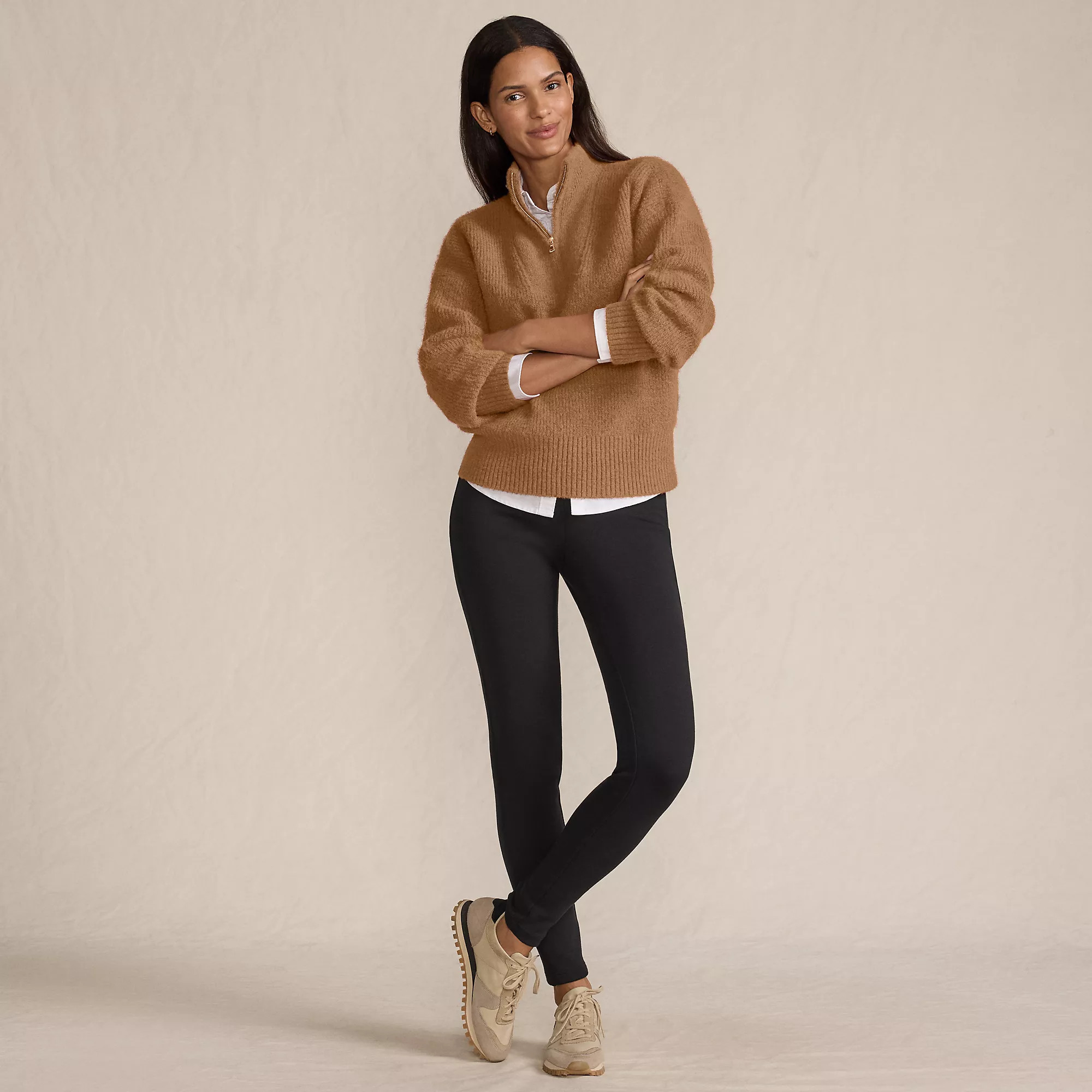 Women's High Rise Serious Sweats Fleece Lined Pocket Leggings | Lands' End (US)