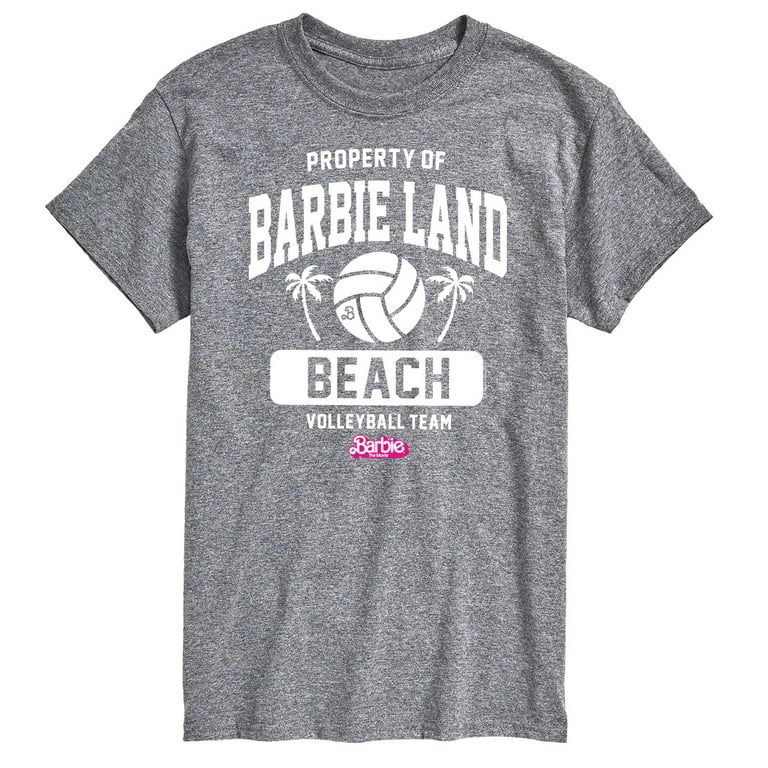 Barbie the Movie - Property of Barbie Land Beach Volleyball - Men's Short Sleeve Graphic T-Shirt | Walmart (US)