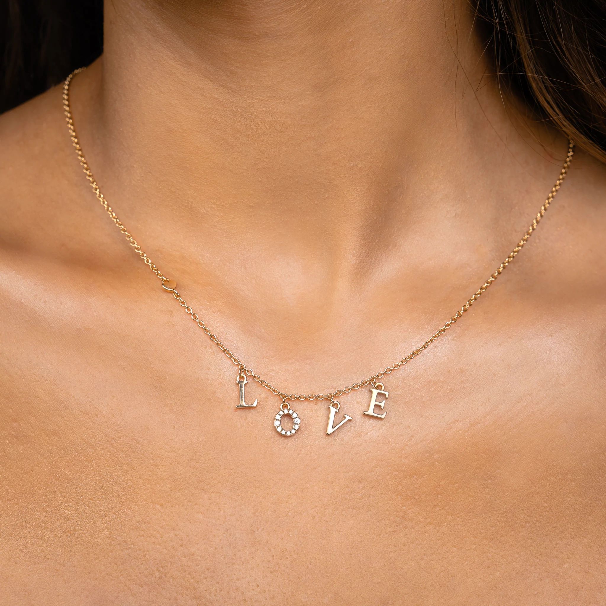 The L.O.V.E. Charm Necklace | Jaclyn Roxanne