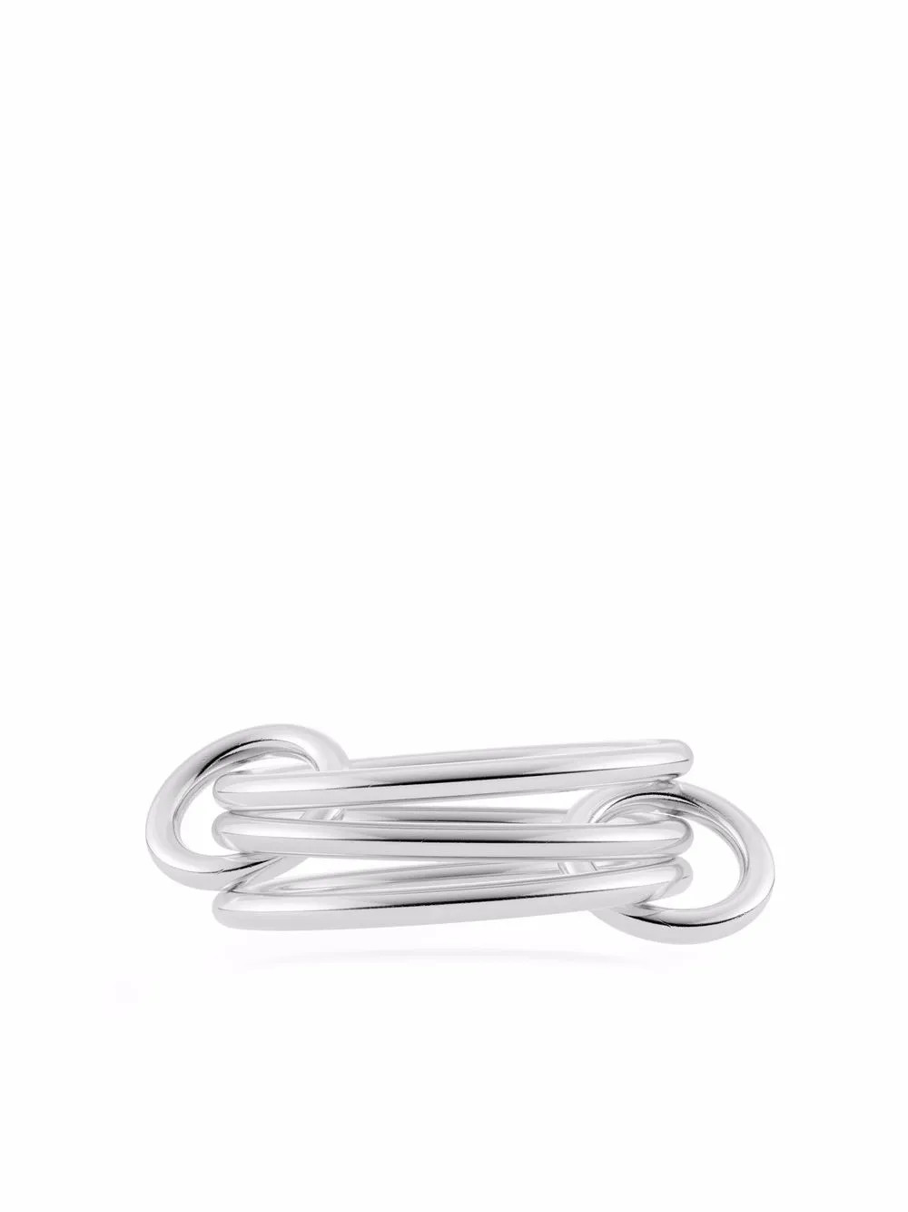 Spinelli Kilcollin Sterling Silver Solarium 3-link Ring - Farfetch | Farfetch Global