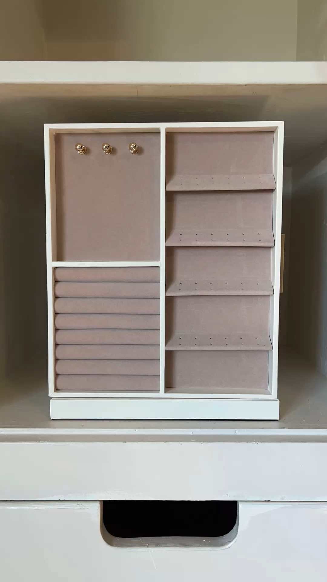 Felt cute, might rearrange later… 💎🤭✨ Showing off my new rotating #jewelrybox from #Target 🎯 Currently on sale for $70 (originally $140)! 

#jewelry #jewelryorganizer #targetfind #targetstyle #accessoryorganizer #accessories #home #homedecor #simple #minimal #cleanaesthetic 

#LTKFindsUnder100 #LTKHome #LTKSaleAlert